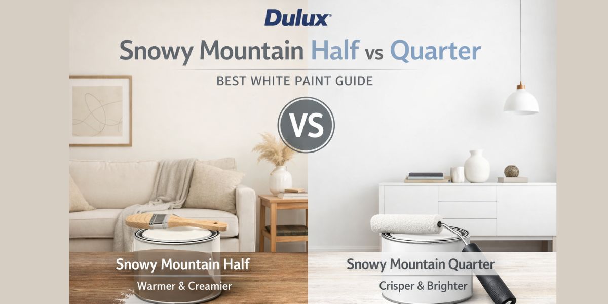 Dulux Snowy Mountain Half vs Quarter